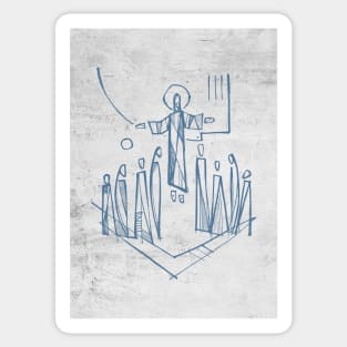 Jesus Christ with Apostles at his ascension Sticker